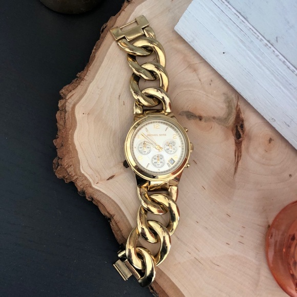 Michael Kors Gold Chain Runway Watch